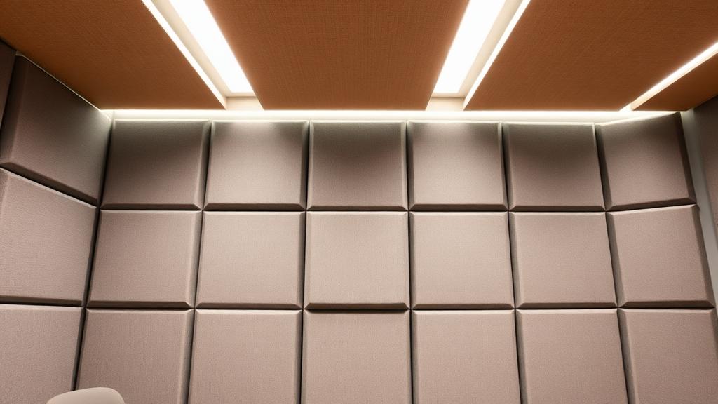 room with acoustic panels on wall