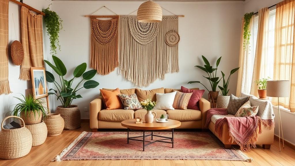 living room with soft furnishings absorbing sound