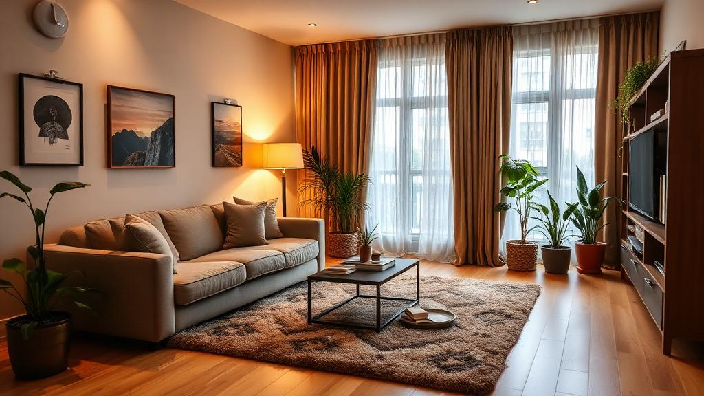 furnished room with soft materials absorbing sound