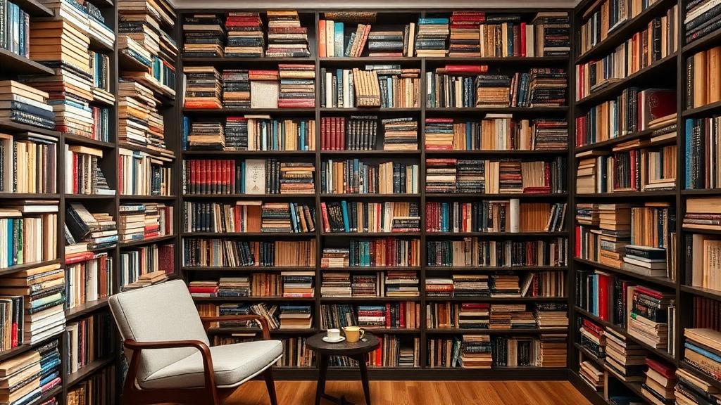 bookshelf filled with books acting as acoustic treatment