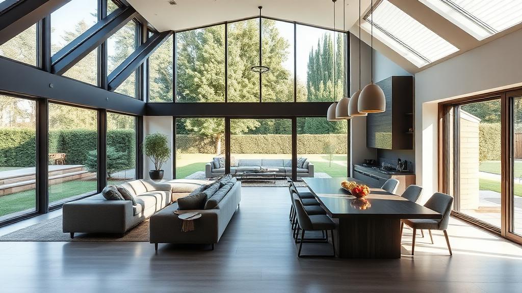 quiet modern living room with soft light