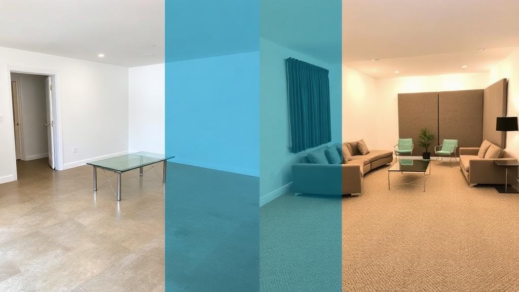 empty room versus furnished room acoustic comparison