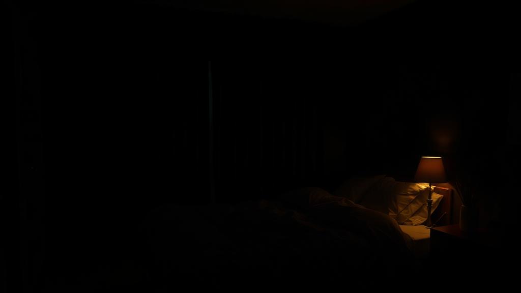 quiet bedroom with soft lighting
